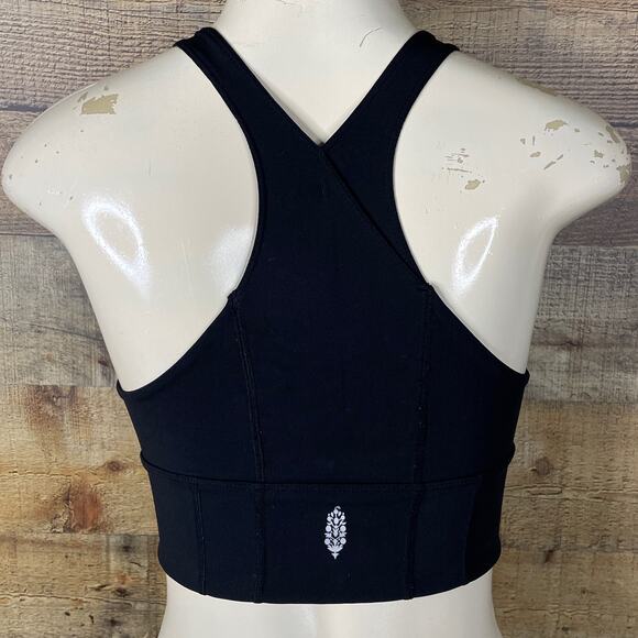 Free People Movement Sports Bra Racerback Front Cutout Black Size XS - Picture 5 of 10